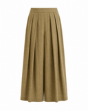 Natural Linen-Blend Skirt Trousers
