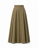 Stitched Cotton Poplin Skirt