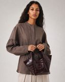 Embossed Leather Bag by Manuka