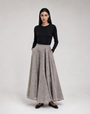 Embroidered Godet Skirt
