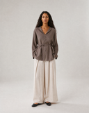 Belted Linen Shirt