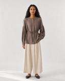 Piped Linen–Tencel Shirt