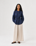 Piped Linen–Tencel Shirt
