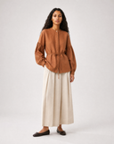Piped Linen–Tencel Shirt