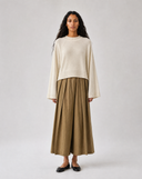 Widecuff Crop-top Sweater