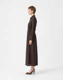 Embroidered Collar Linen Dress