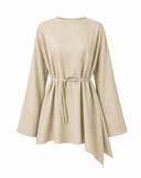 Belted Linen Blouse