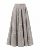 Embroidered Godet Skirt