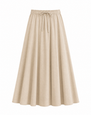 Drawstring Full-Circle Skirt
