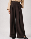 Ruffled Wide-Leg Trousers