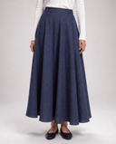 Linen–Tencel Full-Circle Skirt