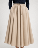 Drawstring Full-Circle Skirt
