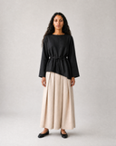 Belted Linen Blouse