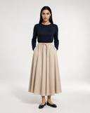 Drawstring Full-Circle Skirt