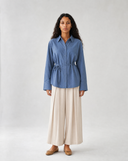 Textured Wide-Cuff Shirt