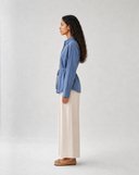 Textured Wide-Cuff Shirt