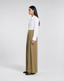 Natural Linen-Blend Skirt Trousers