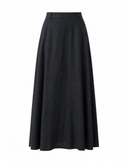 Natural Linen Flared Skirt