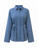 Textured Wide-Cuff Shirt