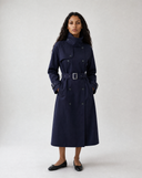 Classic Long Cotton Trench Coat